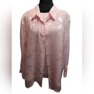 Vintage BonWorth Light Pink Blouse Tank, Blouse And Pants LP